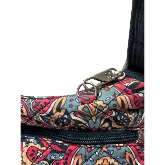 Travelon Quilted Paisley Crossbody Bag With Adjustable Strap - Picture 10 of 16
